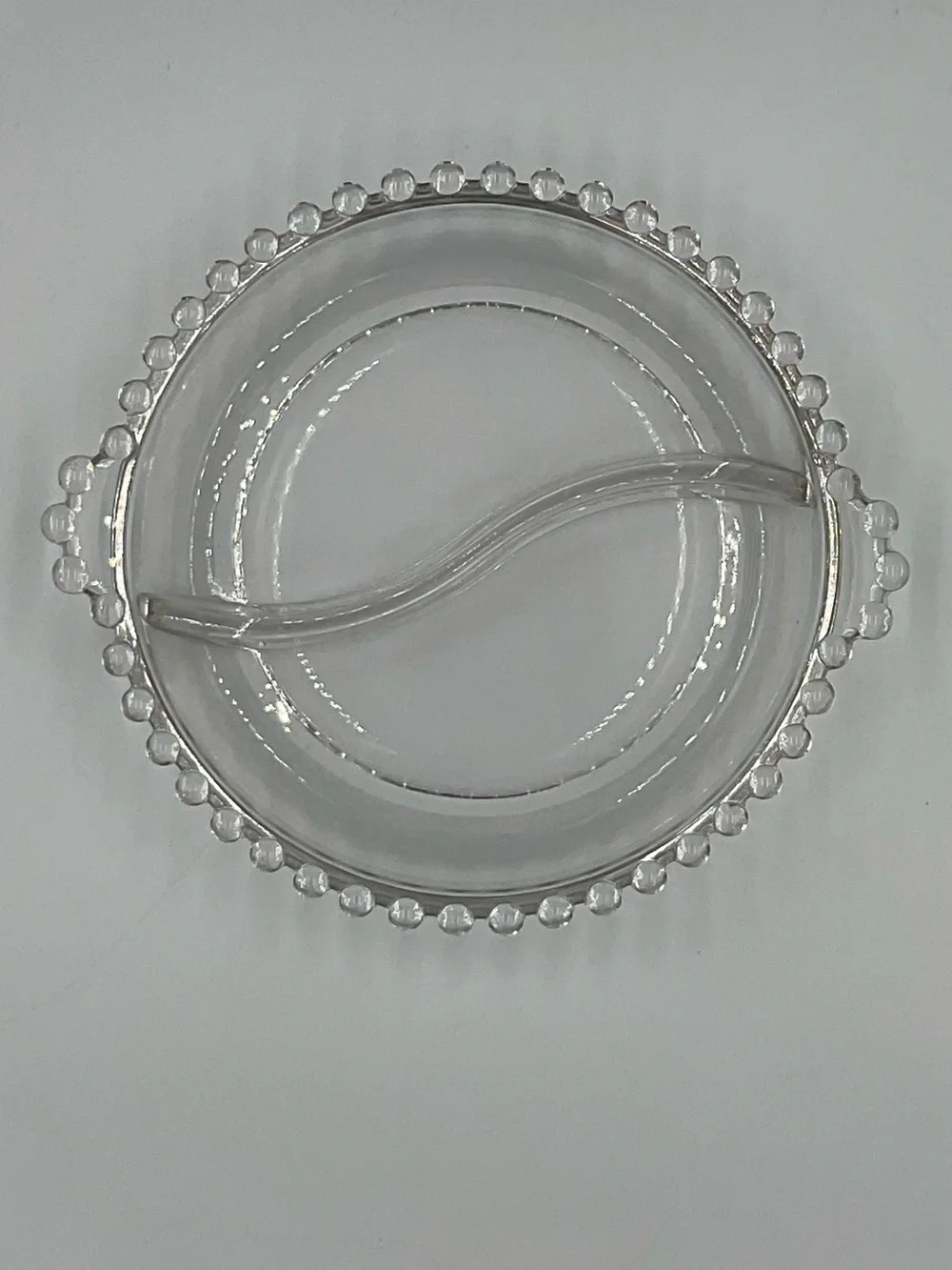 Vintage Imperial Glass Candlewick Divided Relish Dish